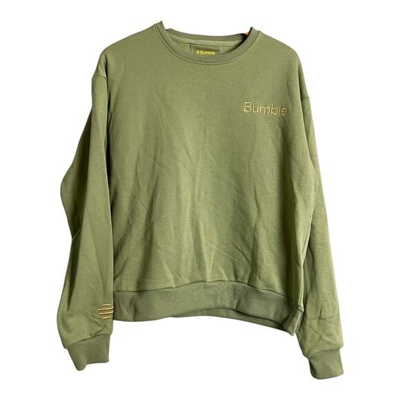 Bumble Dating App Green Sweatshirt Pullover Casual Athleisure Comfy Utility M - Picture 1 of 7